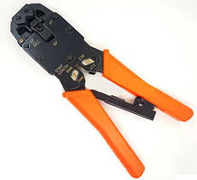 Інструмент обтискний Kingda KD-T2008R, Black/Orange, для RJ45 / RJ12, з трещіткою