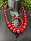 Набір прикрас Намисто+браслет червоний колір, фото 2