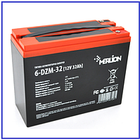 Тягова акумуляторна батарея MERLION 6-DZM-32 12V 32Ah M5 (223x93x176)