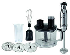 Блендер Monte MT-1910, Black/Inox, 1000W, занурювальний, 2 швидкості з плавним регулюванням, мірний стакан 600