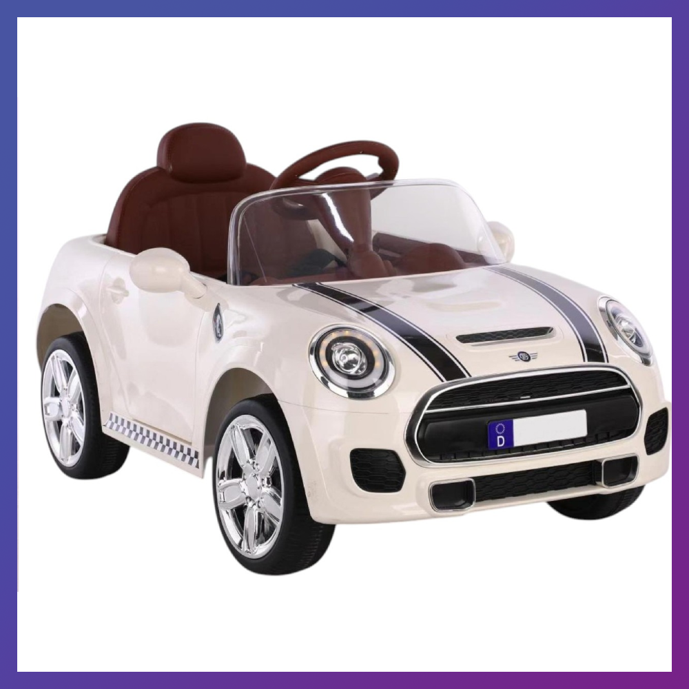 Дитячий електромобіль на акумуляторі Mini Cooper JOY GS-31414 з пультом радіокерування 3-8 років Білий