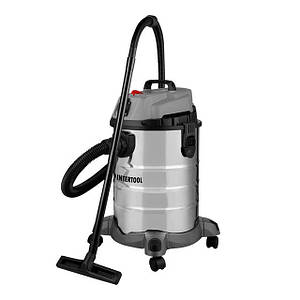 Пилосос будівельний 30 л., Корпус з нерж. сталі, 1400 Вт. INTERTOOL DT-1030