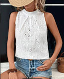 Топ літній, жіночий, біла бавовна прошва 46-48 р, фото 2