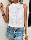 Топ літній, жіночий, біла бавовна прошва 46-48 р, фото 6