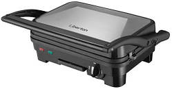 Електрогриль Liberton LPG-1401, Inox/Black, 1800W, закритий (двосторонній), індикатор готовності їжі, контроль