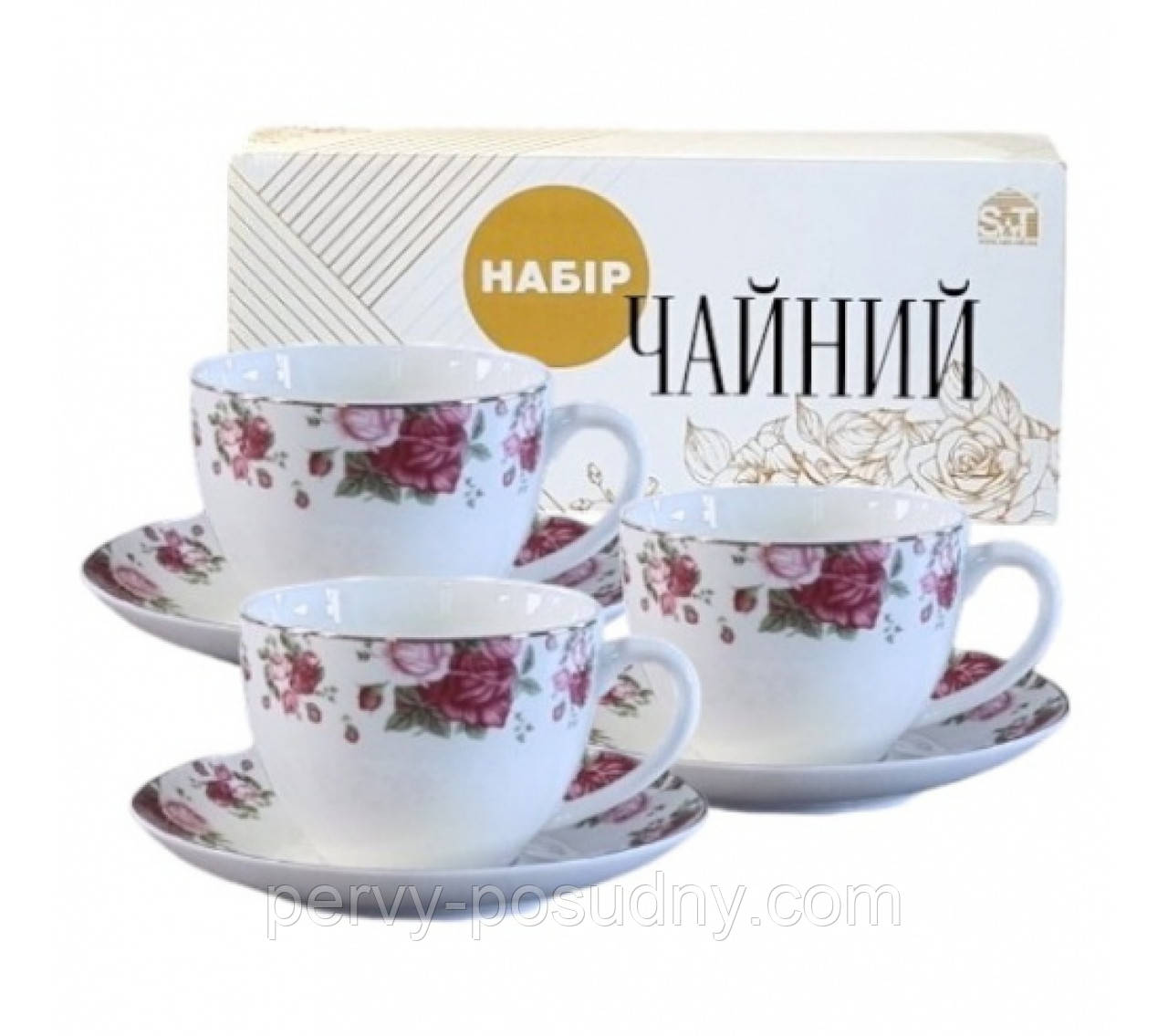 Сервіз чайний 12пр. Вінтаж (240мл. 15 см) 1753-11