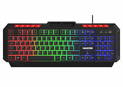 Клавіатура Maxxter KBG-UML-02B-UA, Black, USB, 104 кнопки, LED підсвічування, кріплення для телефону, 1.8 м