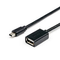Кабель USB 2.0 AF - miniUSB (5P), 0.8 м, Black, Atcom (12821) (12821_ATCOM)