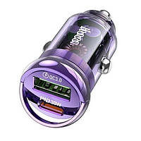 Автомобільний зарядний пристрій Hoco Z53A Vision, PD30W+QC3.0, Black