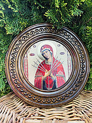 Дерев'яна тарілка (ікона) "Семистрільна" 25 см