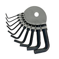 Набір шестигранних ключів Polax Г-подібних на кільці 10 шт 1.5-10 мм (25-011)