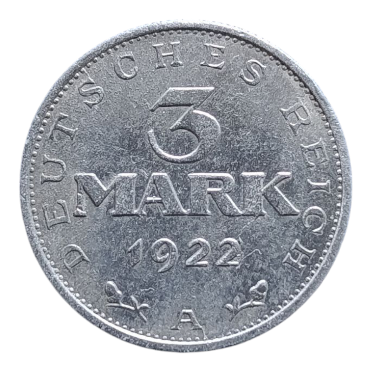Німеччина 3 марки, 1922 3-тя річниця - Веймарська конституція Мітка монетного двору "A" - Берлін, фото 1