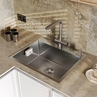 Кухонна мийка E-Handmade Gebürstet-6050HM нержавіюча сталь 3.0/1.0 мм