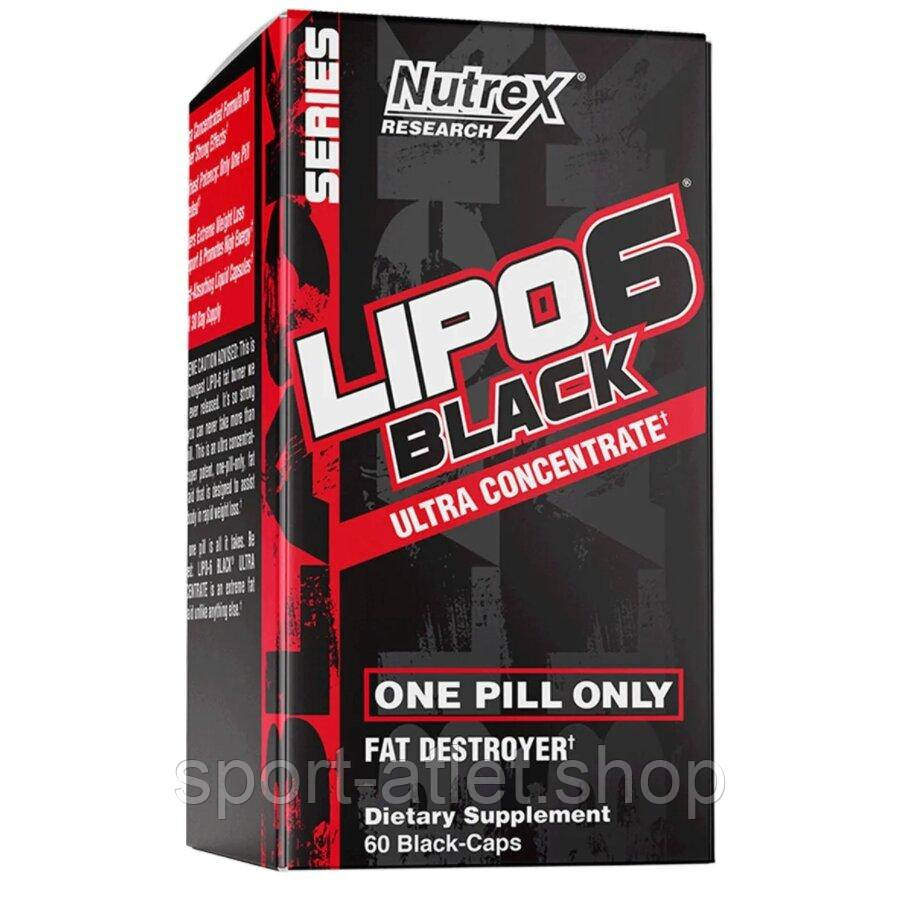 Жироспалювач Nutrex Research Lipo-6 Black Ultra Concentrate, 60 капсул, фото 1