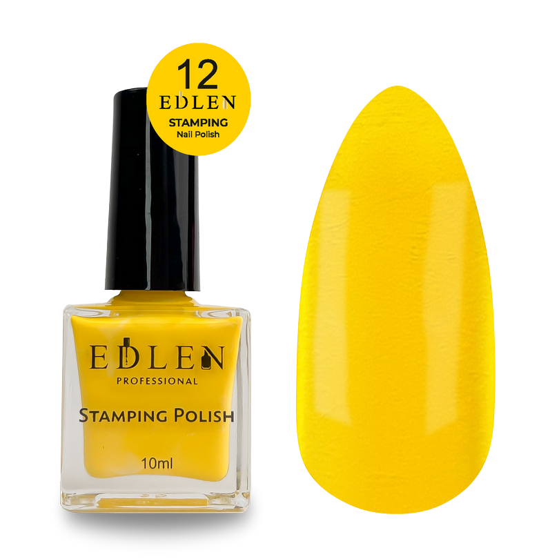 Лак для стемпінгу Edlen No12, 10 мл (жовтий)