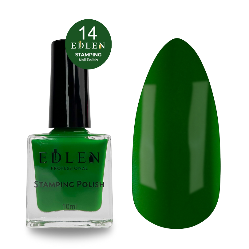 Лак для стемпінгу Edlen No14, 10 мл (зелений)