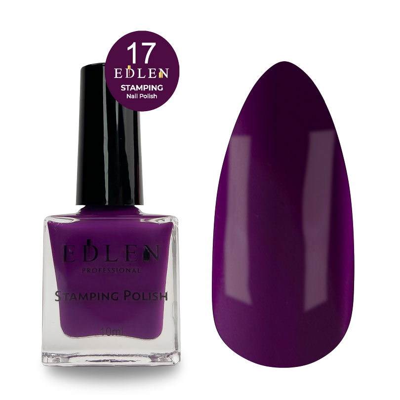 Лак для стемпінгу Edlen No17, 10 мл (фіолетовий)