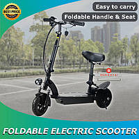 Складаний електросамокат 250 Вт 48 В із сидінням, електричний самокат для дорослих, зручний міський транспорт