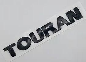 Шильдик емблема напис на багажник Volkswagen Touran  фольцваген тауран колір чорний глянець