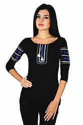 Футболка вишита жіноча "Львівянка", розміри S, M, L, XL, 2XL