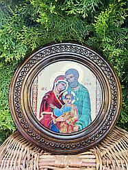 Дерев'яна тарілка (ікона) "Свята Родина" 30 см.