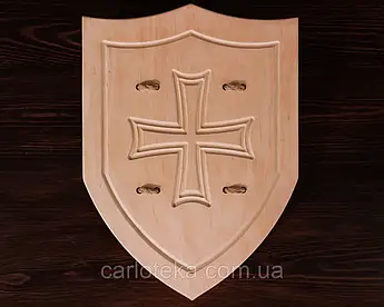 Щит англійський лицарський дерев’яний 42×32 см