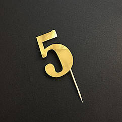 Топер паперовий 5 золото