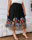 Спідниця PLUS SIZE з ефектною вишивкою, фото 3