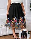 Спідниця PLUS SIZE з ефектною вишивкою, фото 4