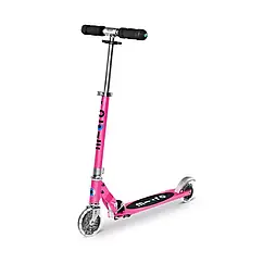 Дитячий Самокат MICRO серії Sprite LED складний – Рожевий SA0226
