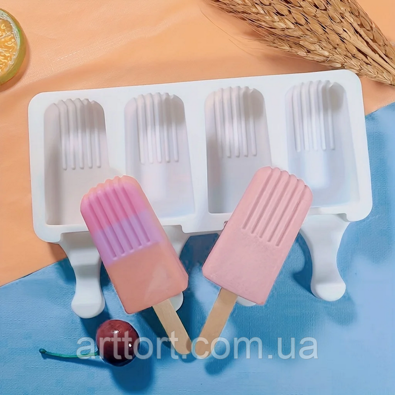 Силіконова форма для морозива, ескімо, десертів, фото 1