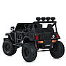Дитячий електромобіль на акумуляторі Джип Jeep M 6065 з пультом радіокерування для дітей 3-8 років Чорний, фото 4
