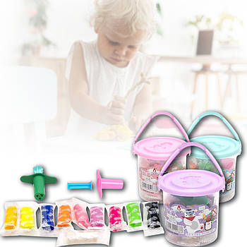 Ароматизований моделін у відрі з прес формою №2262 Набір для ліплення в 1 упаковці 4 шт