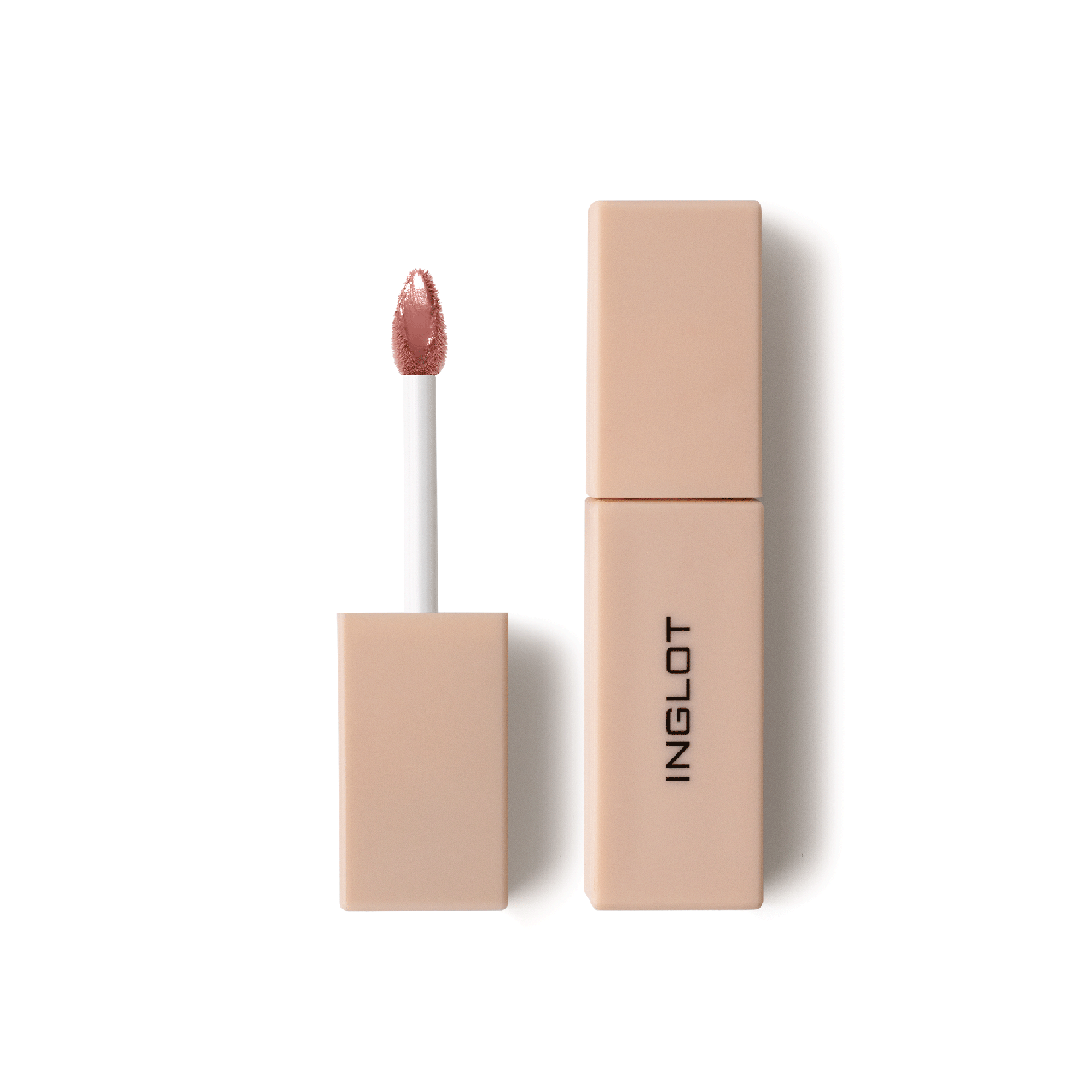 Inglot Glazed Lips Liquid Lipstick SPF 50+ Pink Meringue 91 — рідка помада для губ (пастельний рожевий)