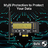 Перехідник Адаптер PCI-E на SSD M.2 NVMe JEYI Starfish PCIе 4.0/3.0 X1 з алюмінієвим радіатором, фото 5