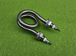 Тен электросамовара 1000 W / 220V / форма "БУБЛИК" / з НЕРЖАВІЙКИ / на нержавіючих штуцерах Ø14мм (Туреччина)