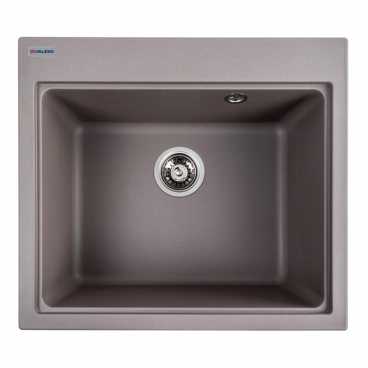 Гранітна мийка для кухні VALESO VESTA 5852 матова Дюна, фото 1
