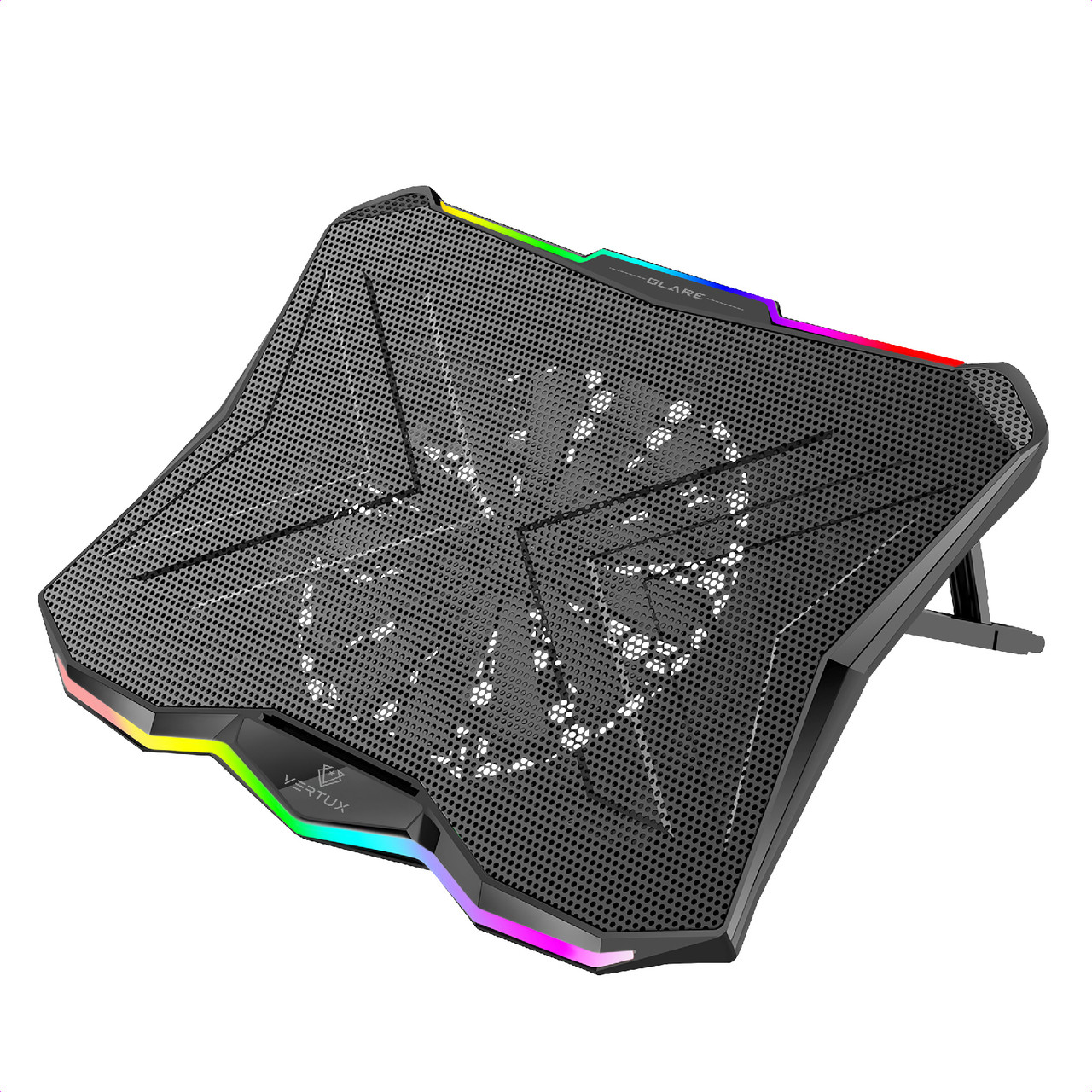 Охолоджувальна підставка для ноутбука Promate Vertux Glare Black, фото 1