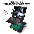Охолоджувальна підставка для ноутбука Promate Vertux Glare Black, фото 3
