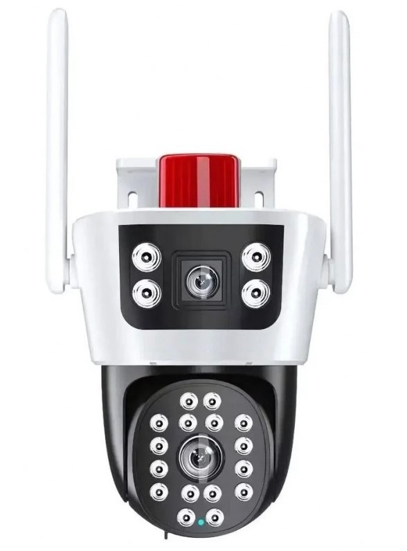 Вулична PTZ-камера відеоспостереження WiFi з мигалкою 2 камери YU227