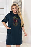 Сукня туніка з елементами вишиванки 9353, фото 2