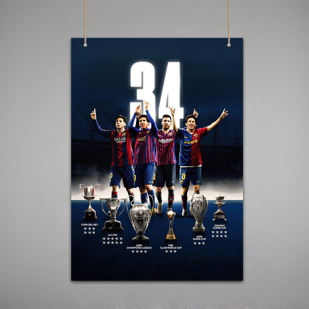 Постер Футбол: «34 трофея — Ера величі FC Barcelona»