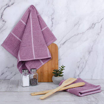 Рушник махровий Aisha Жаккард 30*50см ліловий 3938_shashechka___lilovijj G-Rich