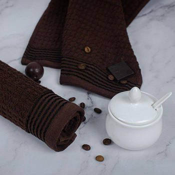 Рушник махровий Aisha Жаккард 30*50см коричневий 3938_tibet___korichnevijj G-Rich