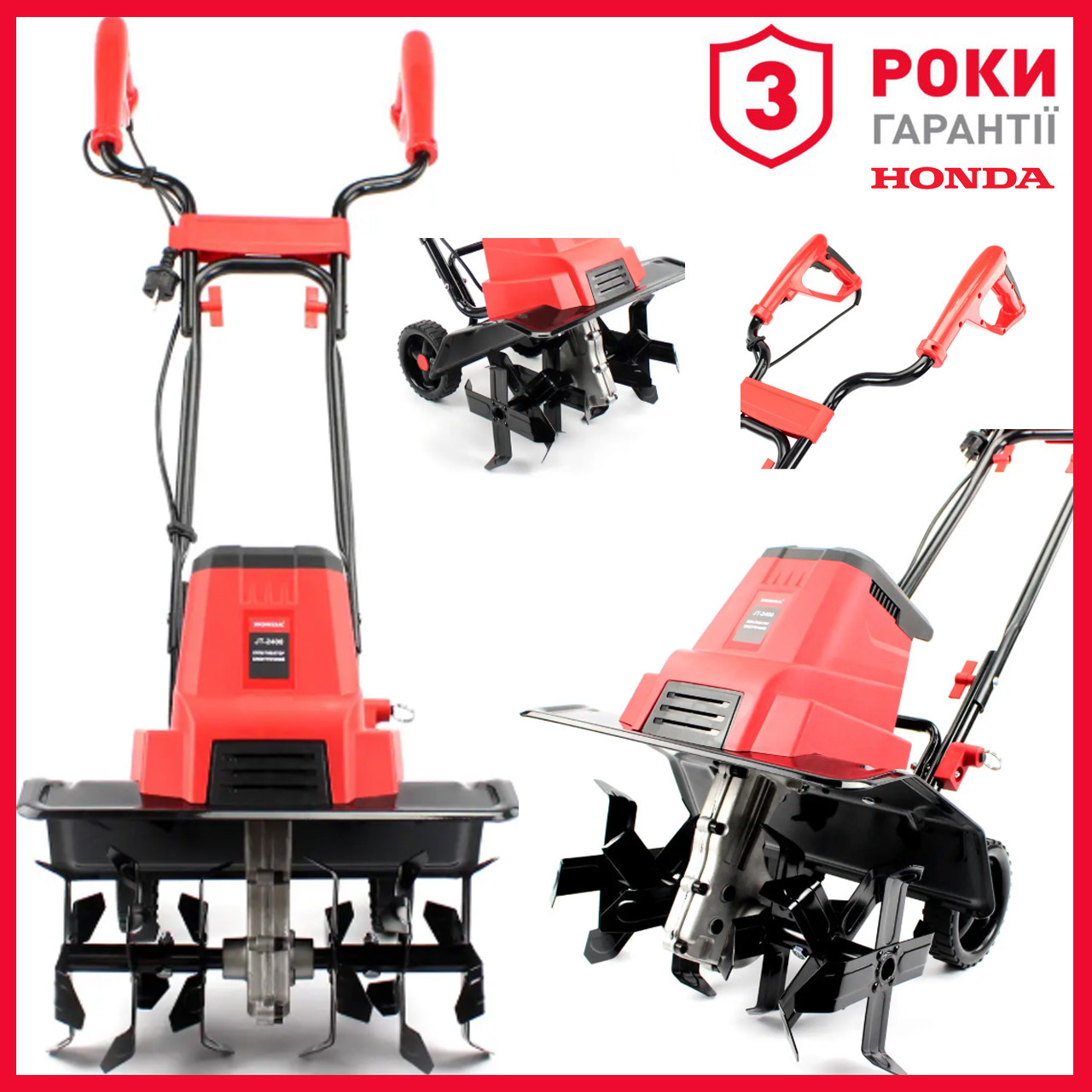 Електрокультиватор Honda JT-2400-44422 (2,4 кВт) Електричний культиватор Хонда 6 фрез для саду та городу bs