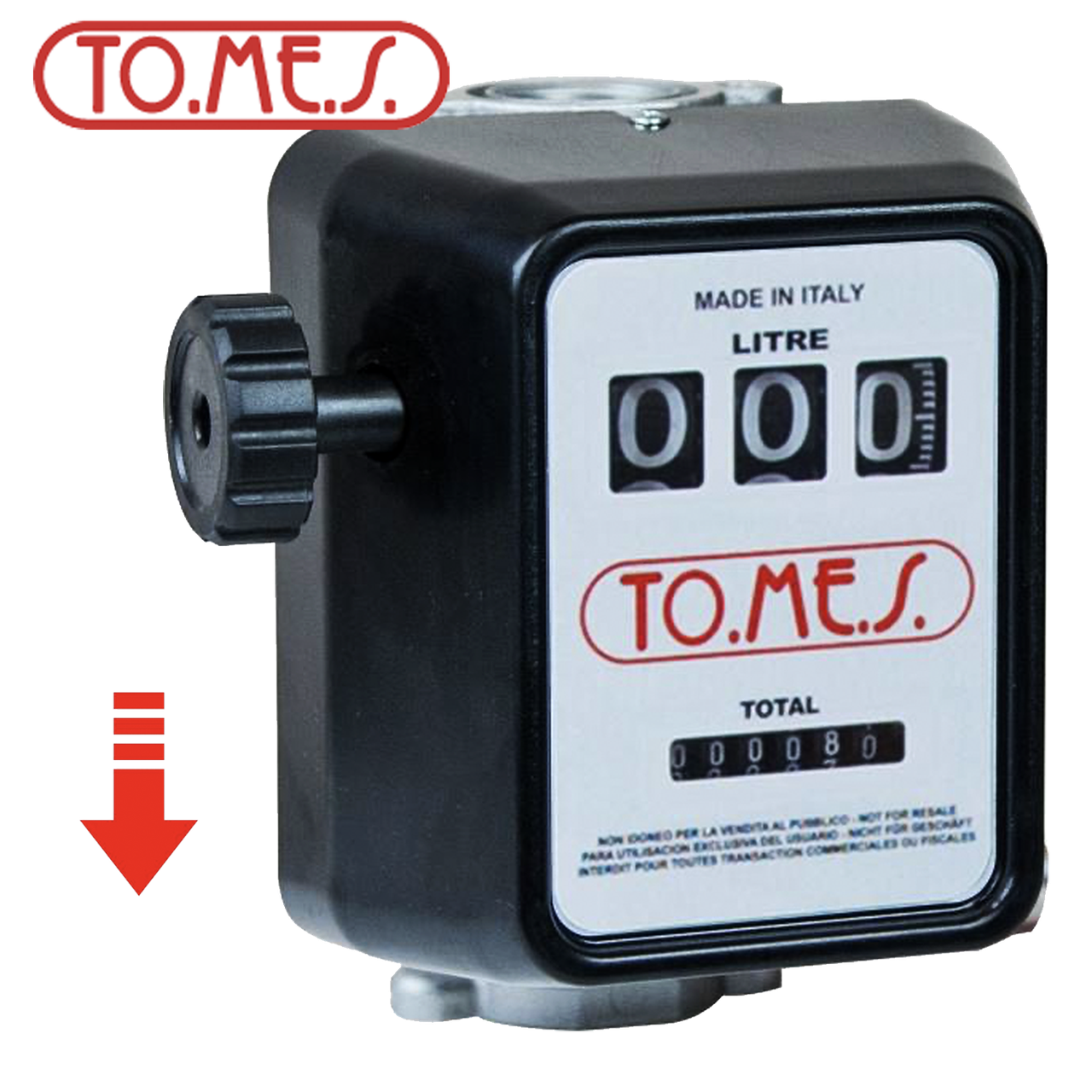 Лічильник для дизельного палива 20-90 л/хв, (1"), напрямок вниз, DCTL0243, фото 1