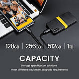 Портативний SSD Kodak X200 512 ГБ USB 3.1 Type-C — зовнішній твердотільний накопичувач для ноутбука, ПК та смартфона, фото 6