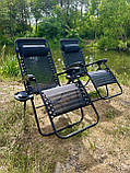 Лежаки-шезлонги, Шезлонги складні навантаження 120 кг, Садовий шезлонг, Шезлонг для пляжу, Лежаки для саду, фото 6