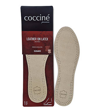 Устілка шкіра преміум на латексі COCCINE LEATHER PREMIUM ON LATEX розмірна 35-46р Кочині, фото 1