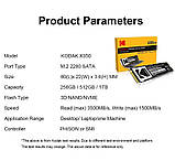 Внутрішній SSD Kodak M2 NVMe PCIe 3.0 Gen3x4 M.2 2280 512 ГБ – високошвидкісний твердотільний накопичувач для ПК і ноутбука, фото 7